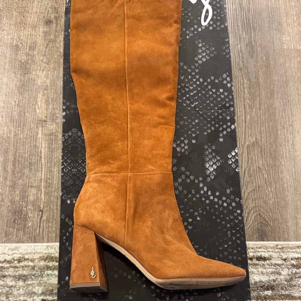 Sam Edelman Tan Suede Heeled Boots